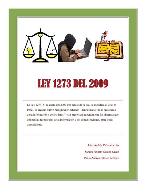 Ley 1273 del 2009 by informatica - Issuu