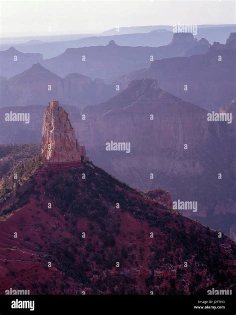 USA, Arizona, Grand Canyon National Park, North Rim, Mount Hayden and ...