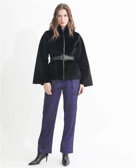 Rareism Women's Kraus Black Polyester High Neck Plain Bell Sleeve Regu