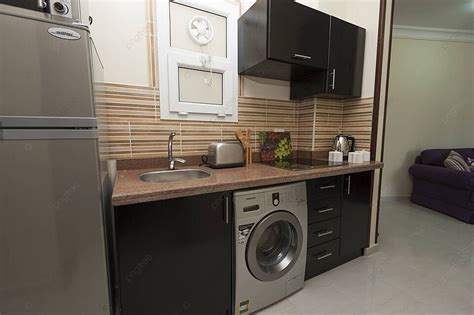 Image result for Small Kitchen with Washing Machine