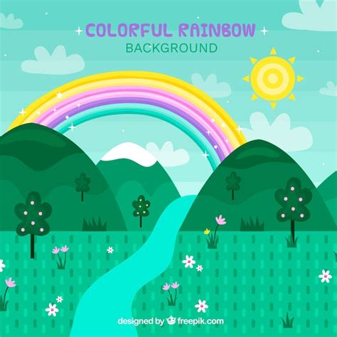 Bunter Regenbogenhintergrund | Kostenlose Vektor