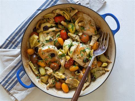 Chicken with Artichokes, Tomatoes, and Olives
