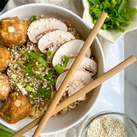 High Protein Meatball Ramen Bowl