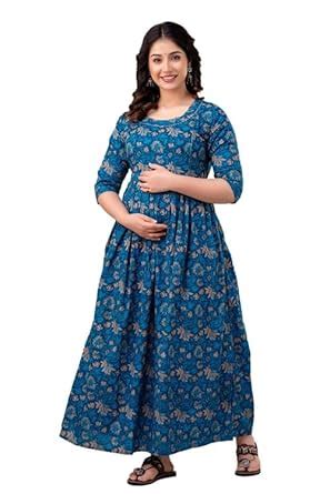 Buy Womens Cotton Printed Feeding Maternity Anarkali Kurta for ...