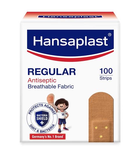 Hansaplast Regular Bandage, for cuts & wounds | Protects Against Dirt ...