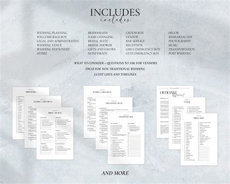 Wedding Planning Checklists, 70 Pages (printable PDF) - Etsy