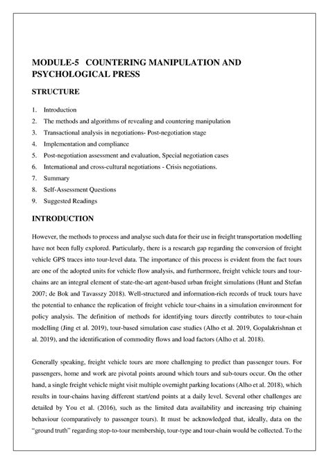 UNIT - 5 - Countering manipulation and psychological press - Textual ...