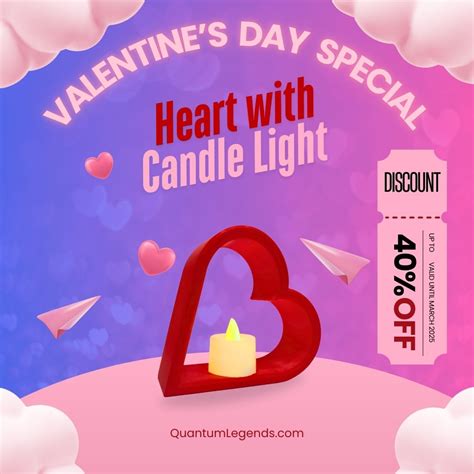 Laying Heart-Shaped Tealight Holder – Romantic Gift | Quantum Legends