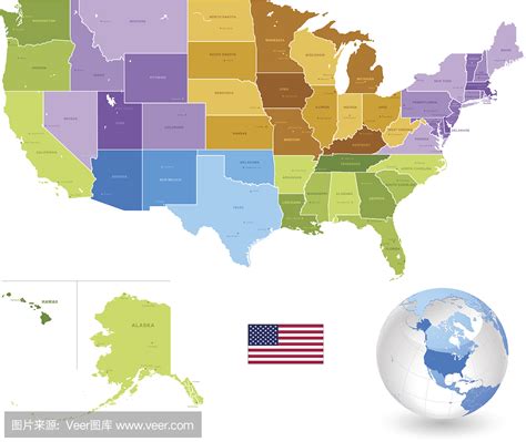 美国政区图 的图像结果