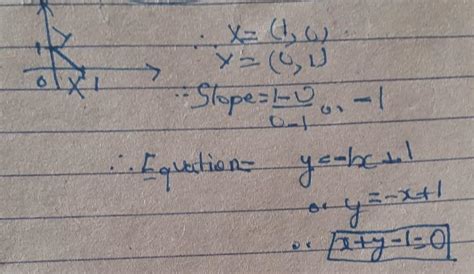 Find the equation of the straight line which cuts off equal intercepts ...