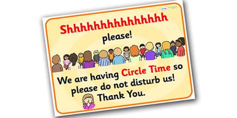 👉 Do Not Disturb Circle Time Classroom Sign - Twinkl