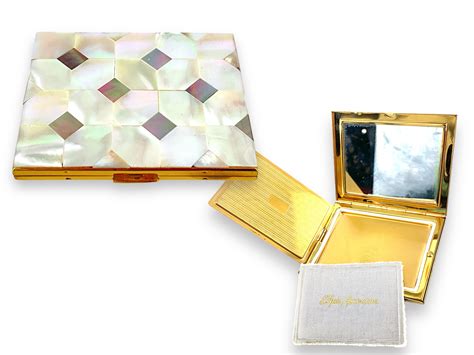 Lot - Mother-of-Pearl Vintage Compact from Elgin American