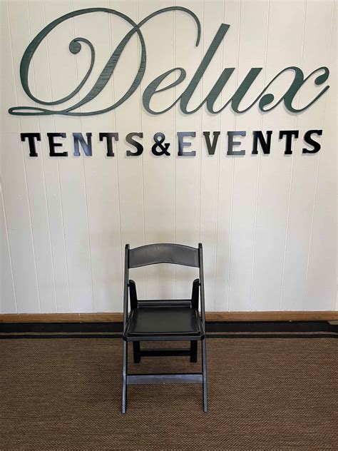 Black Padded Chair | Delux Tents Mid Michigan