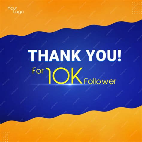 Thank you for 10 follower psd template design | Premium PSD