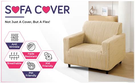 HOKIPO 200 GSM Premium Knitting Jacquard Fully Covered Stretchable Sofa ...