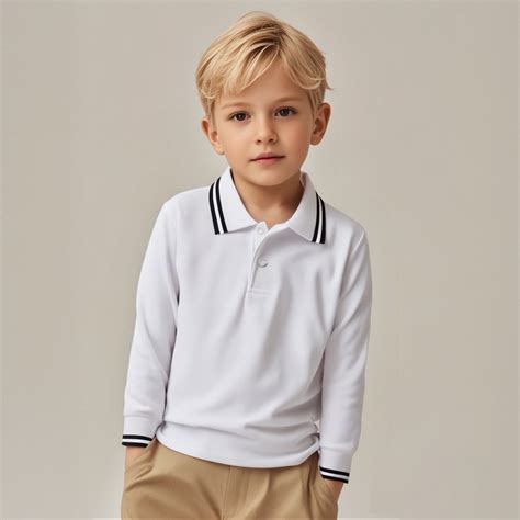 Polo Shirts Boys Long Sleeve Boy White Button down Shirt Boys Uniform ...