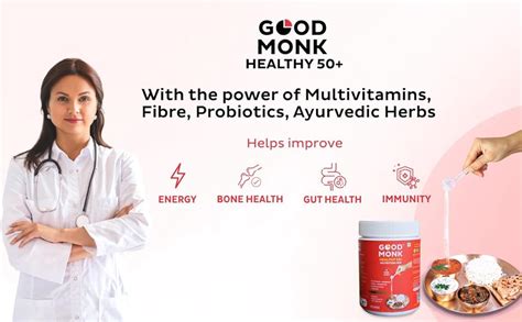 Buy Good Monk Healthy 50+ Nutrition Mix for Seniors (Add to Food ...