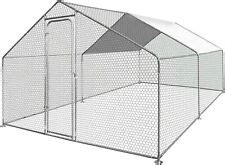 Buy Large Walk-in Metal Chicken Coop Poultry Cage Hen House w/ Chicken ...