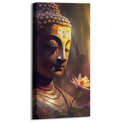 Serene Retreat: Lord Buddha Wall Art Paintings for Bedroom Decor ...
