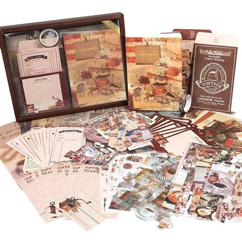 HASTHIP® 346Pcs Vintage Journal Kit, Journaling Kit Journal Stickers ...