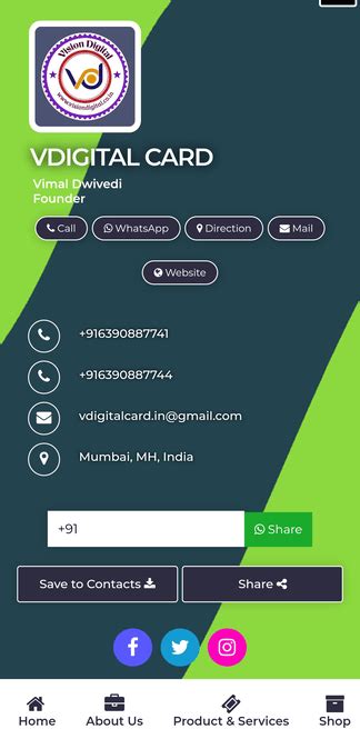vDigitalCard.in | Digital Business Card | Mini Website