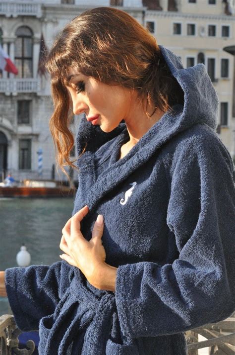 Terrycloth Robe for Woman, Luxury Italian Cotton Womens Bathrobe ...