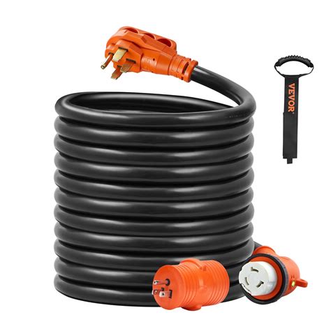 VEVOR 30 Feet RV Power Cord, 50 Amp, Heavy Duty STW 6/3 + 8/1 Generator ...
