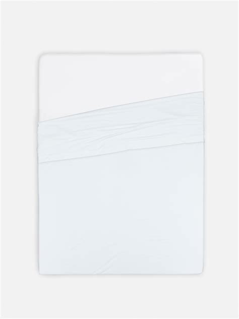 White Sateen Super King Size Flat Sheet | Primark
