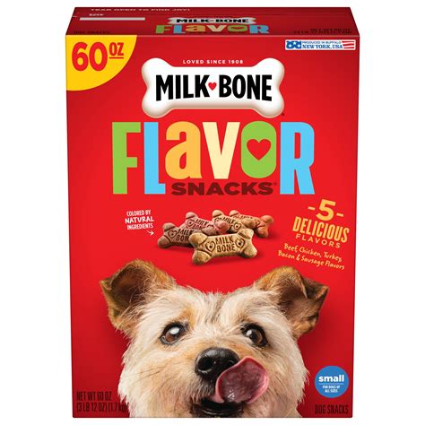 Milk-Bone Flavor Snacks Small Dog Biscuits, Flavored Crunchy Dog Treats ...