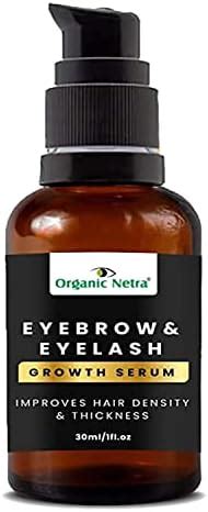 Organic Netra Eyebrow & Eyelash Growth Serum | Improves Hair Density ...