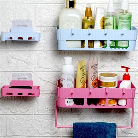 MorivaHomes Multipurpose Wall Mount Bathroom Shelf and Rack for Home ...