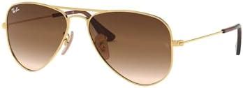 Ray-Ban Kids Unisex Gradient Brown Lens Pilot Sunglasses - 0RJ9506S223 ...