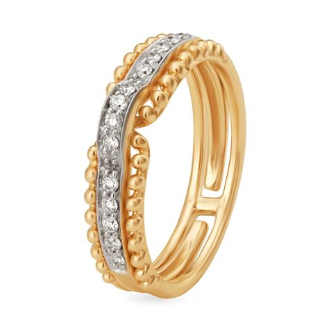 Mia by Tanishq 14KT Yellow Gold and Diamond Ring for Women : Amazon.in ...