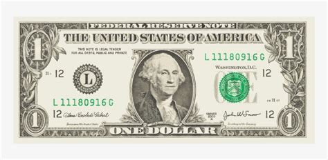 Dollar Vector One - Transparent One Dollar Bill Clipart - Free ...