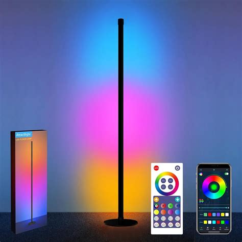 Led Floor Lamp,RGB Corner Lamp with App and Remote Control,Smart Modern ...