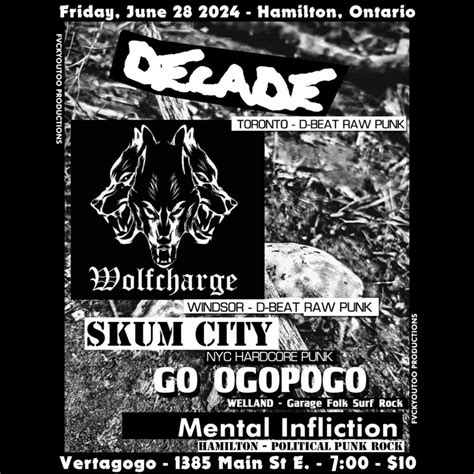 Decade / Wolfcharge / Skum City (NY) / Go Ogopogo / Mental Infliction ...