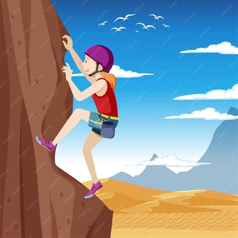 Rock And Mountain Climbing Clip Art
