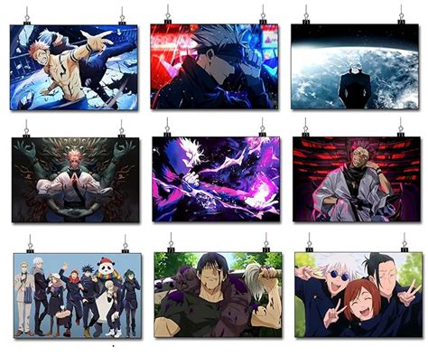 Times Comic JJK Posters, Pack of 9 Jujutsu Kaisen Poster For wall | Set ...