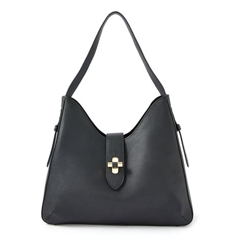 Accessorize London women's black Talia Large Twistlock bag ...