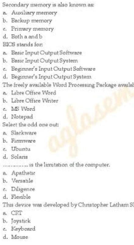 podar class 7 computer question paper - Brainly.in