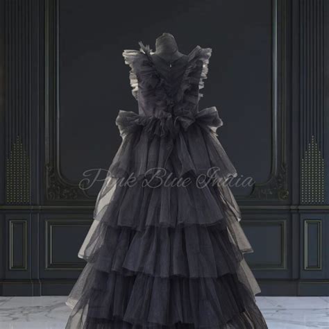 Wednesday Addams Black Dress for Girls