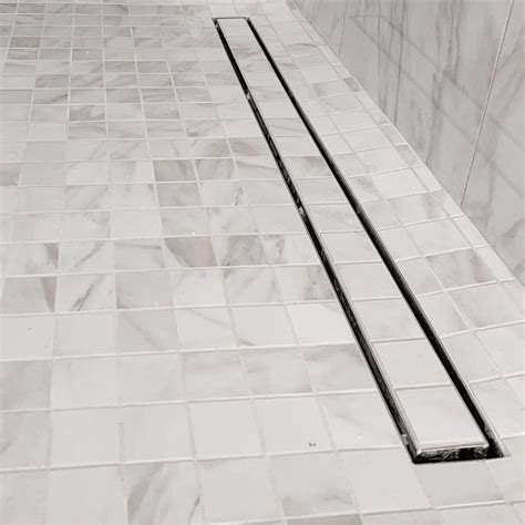 54 Inch Linear Shower Drain with Tile Insert Grate – Novalineashop