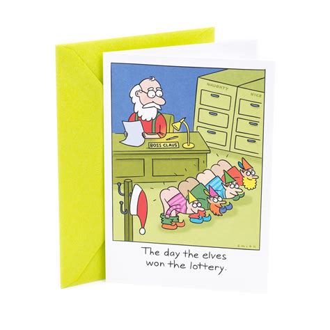 Hallmark Shoebox Funny Christmas Greeting Card (Elves Mooning Santa ...