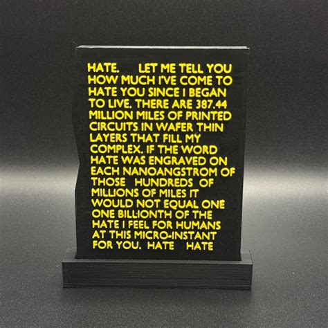 I Have No Mouth and I Must Scream “AM Hate Speech Monolith” Desk ...