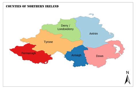 Counties of Northern Ireland | Mappr