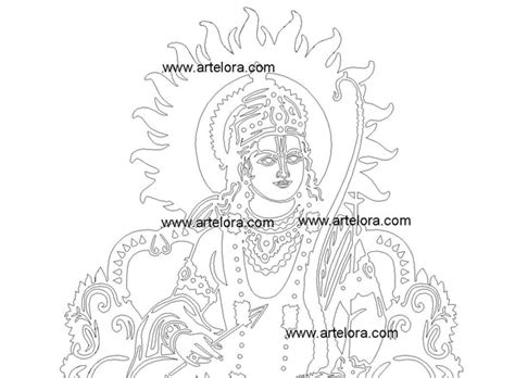 2D Modern Art Shri Ram Avatar (Vishnu Dashavatara) – ArtElora