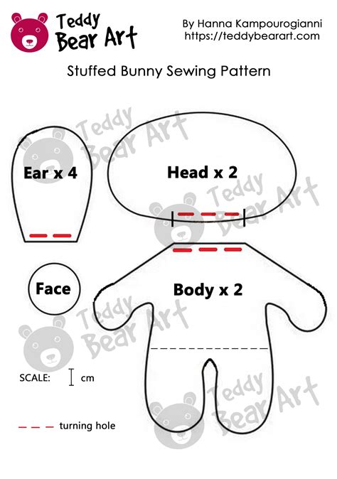 5 Easy Stuffed Animal Sewing Patterns with Free Templates - Teddy Bear Art