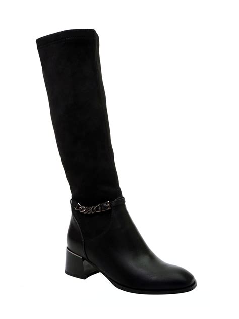 Women Black Solid Boots – ShoeTree