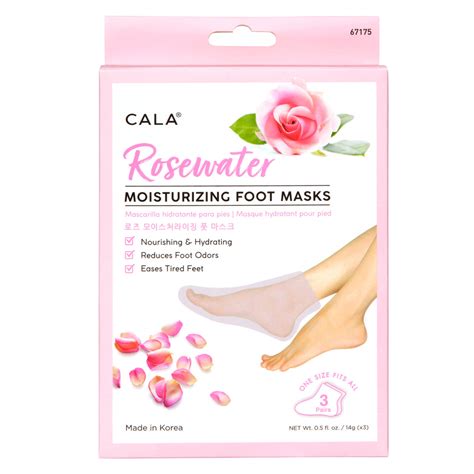 MOISTURIZING FOOT MASK SOCKS: ROSE (3 PAIRS) - CALA PRODUCTS