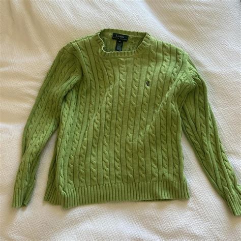 Green Ralph Lauren sweater!!!! Fits s/m - Depop